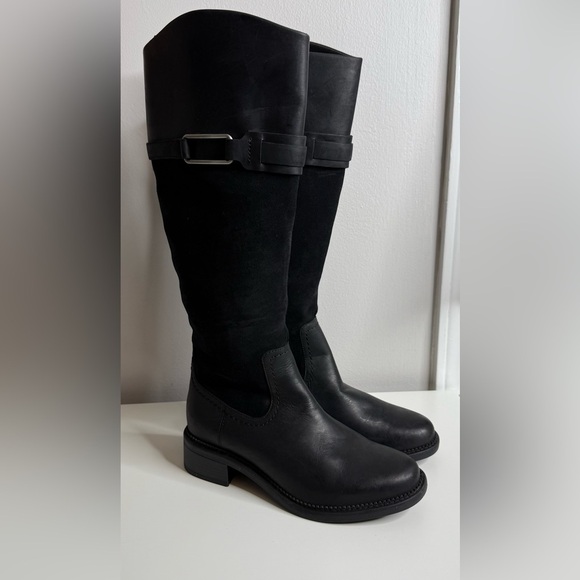 Clarks Women's Maye Carly Knee High Boot Leather / Suede Black US 6.5 NWOT - Picture 4 of 8